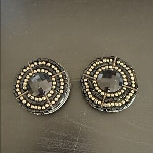 Lindsay Phillips Elegant Black and Gold Beaded Interchangeable Snaps!